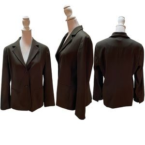 ATF Studio Brown Women's Notch Lapel 2 Button Front Blazer Size 10P